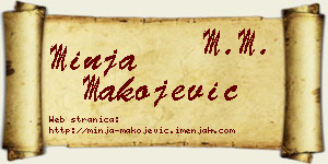 Minja Makojević vizit kartica